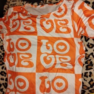 Orange and White Kids One Piece